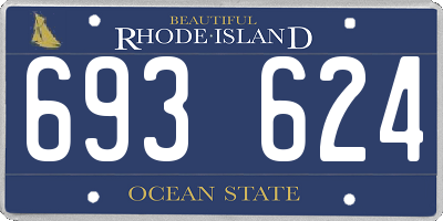 RI license plate 693624