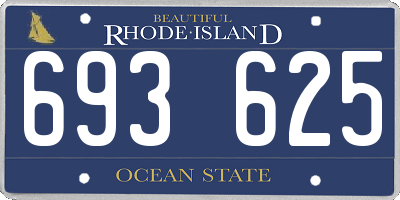 RI license plate 693625