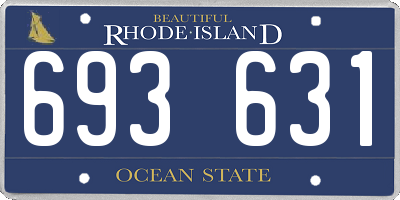 RI license plate 693631