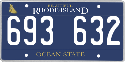 RI license plate 693632