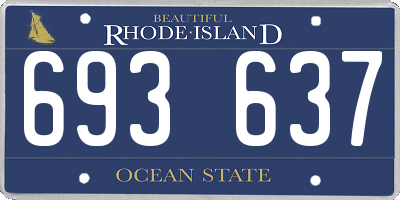 RI license plate 693637