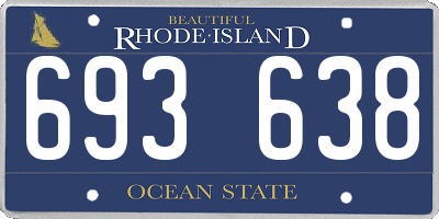 RI license plate 693638
