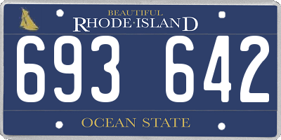 RI license plate 693642