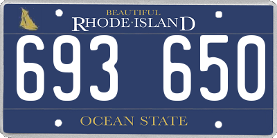 RI license plate 693650
