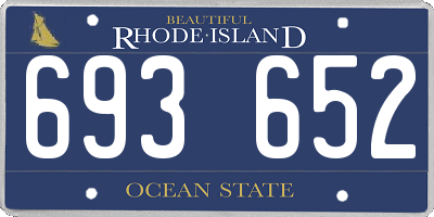 RI license plate 693652