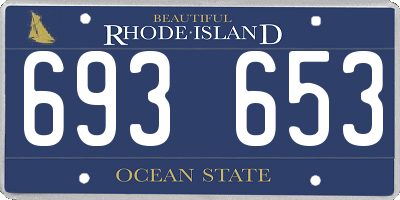 RI license plate 693653