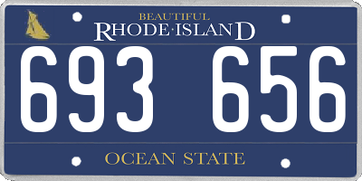 RI license plate 693656