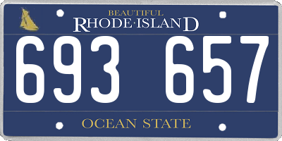 RI license plate 693657