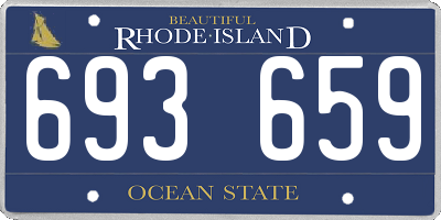 RI license plate 693659