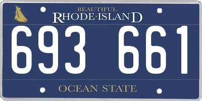 RI license plate 693661