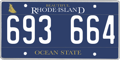 RI license plate 693664