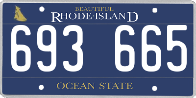 RI license plate 693665