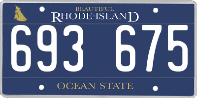 RI license plate 693675