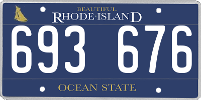 RI license plate 693676