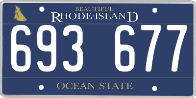 RI license plate 693677