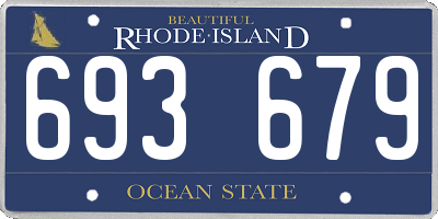 RI license plate 693679