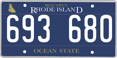 RI license plate 693680