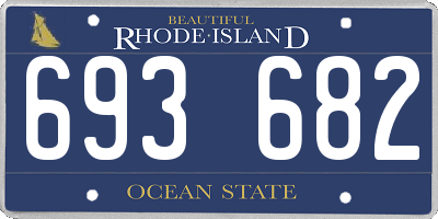RI license plate 693682