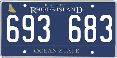 RI license plate 693683
