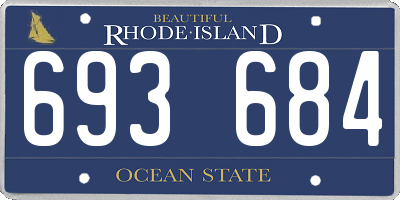 RI license plate 693684