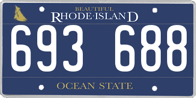 RI license plate 693688