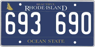 RI license plate 693690