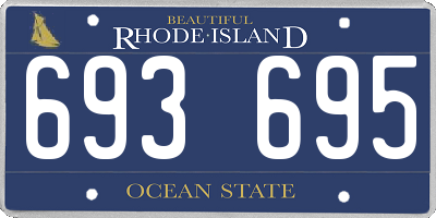RI license plate 693695