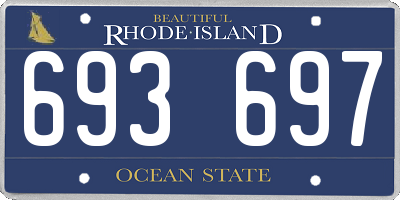 RI license plate 693697