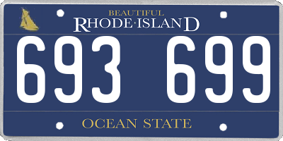 RI license plate 693699