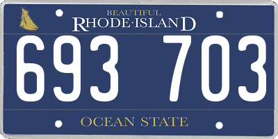 RI license plate 693703
