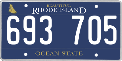 RI license plate 693705
