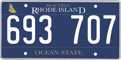 RI license plate 693707