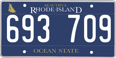RI license plate 693709