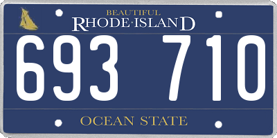 RI license plate 693710