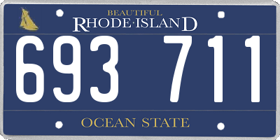 RI license plate 693711