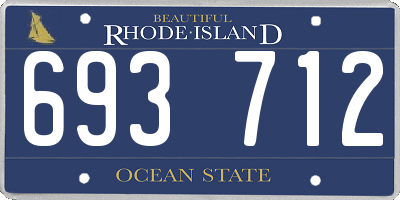 RI license plate 693712