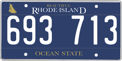 RI license plate 693713