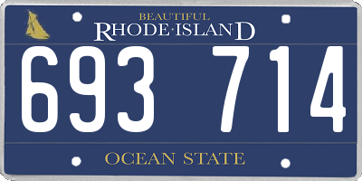 RI license plate 693714