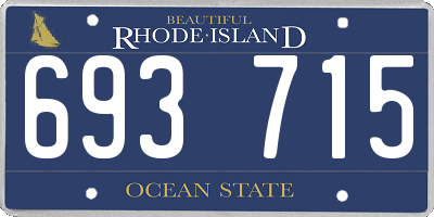 RI license plate 693715