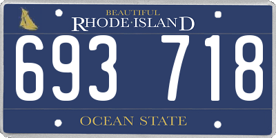 RI license plate 693718