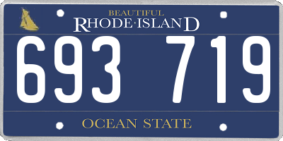 RI license plate 693719