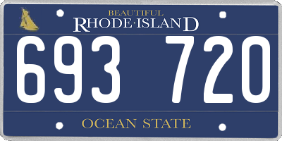RI license plate 693720