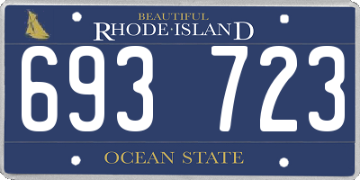 RI license plate 693723