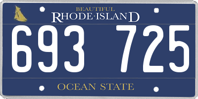 RI license plate 693725