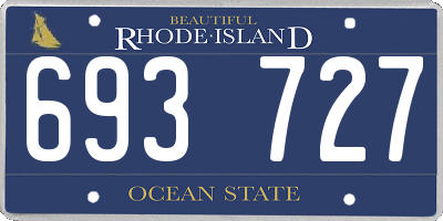 RI license plate 693727