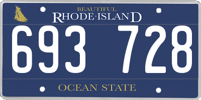 RI license plate 693728
