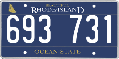 RI license plate 693731