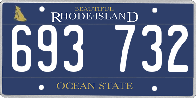 RI license plate 693732