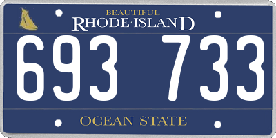 RI license plate 693733