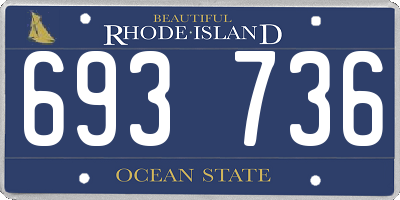 RI license plate 693736